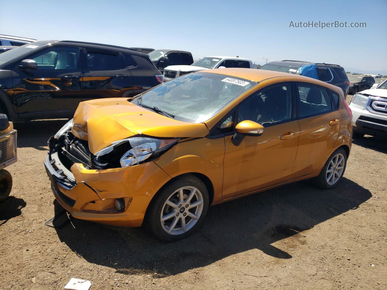 2016 Ford Fiesta Se Orange vin: 3FADP4EJ0GM105656