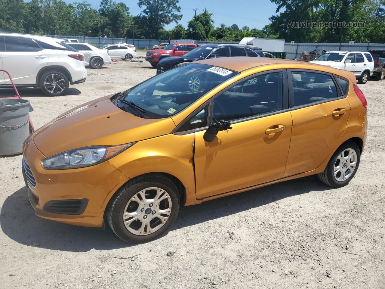 2016 Ford Fiesta Se Orange vin: 3FADP4EJ0GM112526