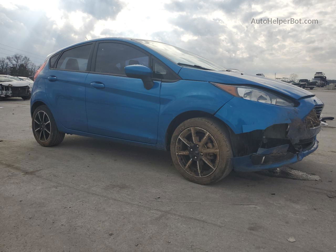 2017 Ford Fiesta Se Blue vin: 3FADP4EJ0HM154213