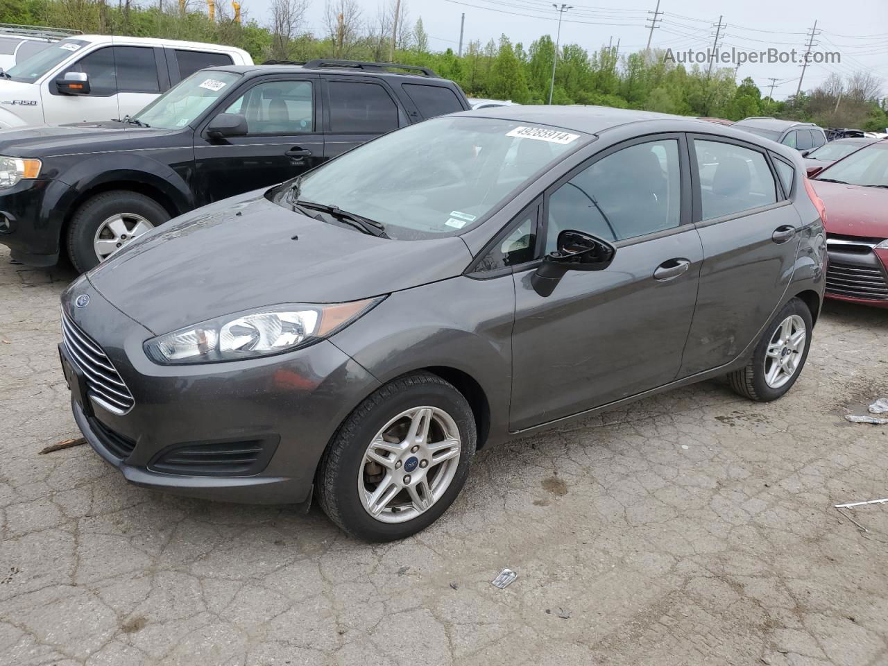 2019 Ford Fiesta Se Gray vin: 3FADP4EJ0KM142960