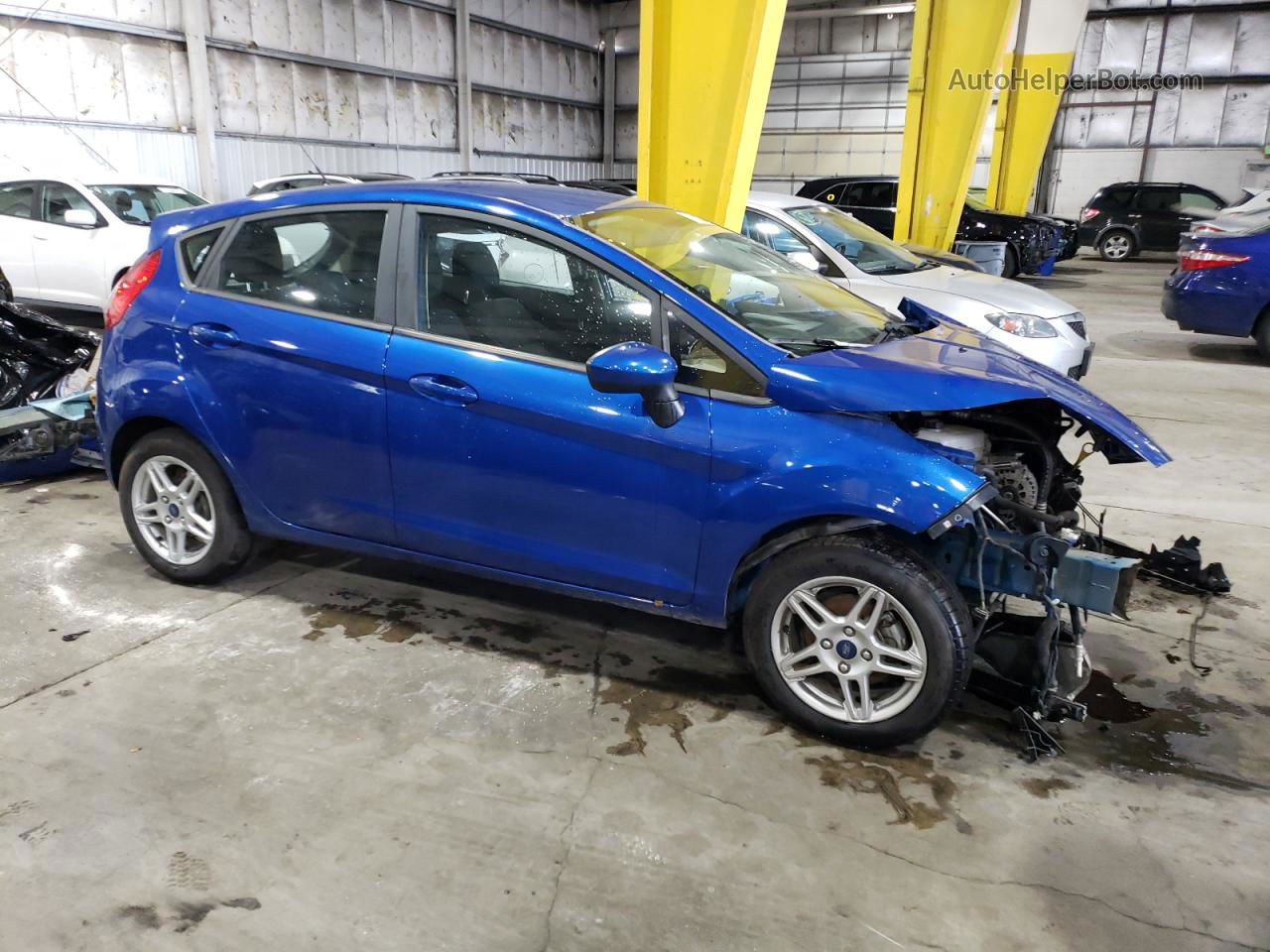 2019 Ford Fiesta Se Blue vin: 3FADP4EJ1KM105125