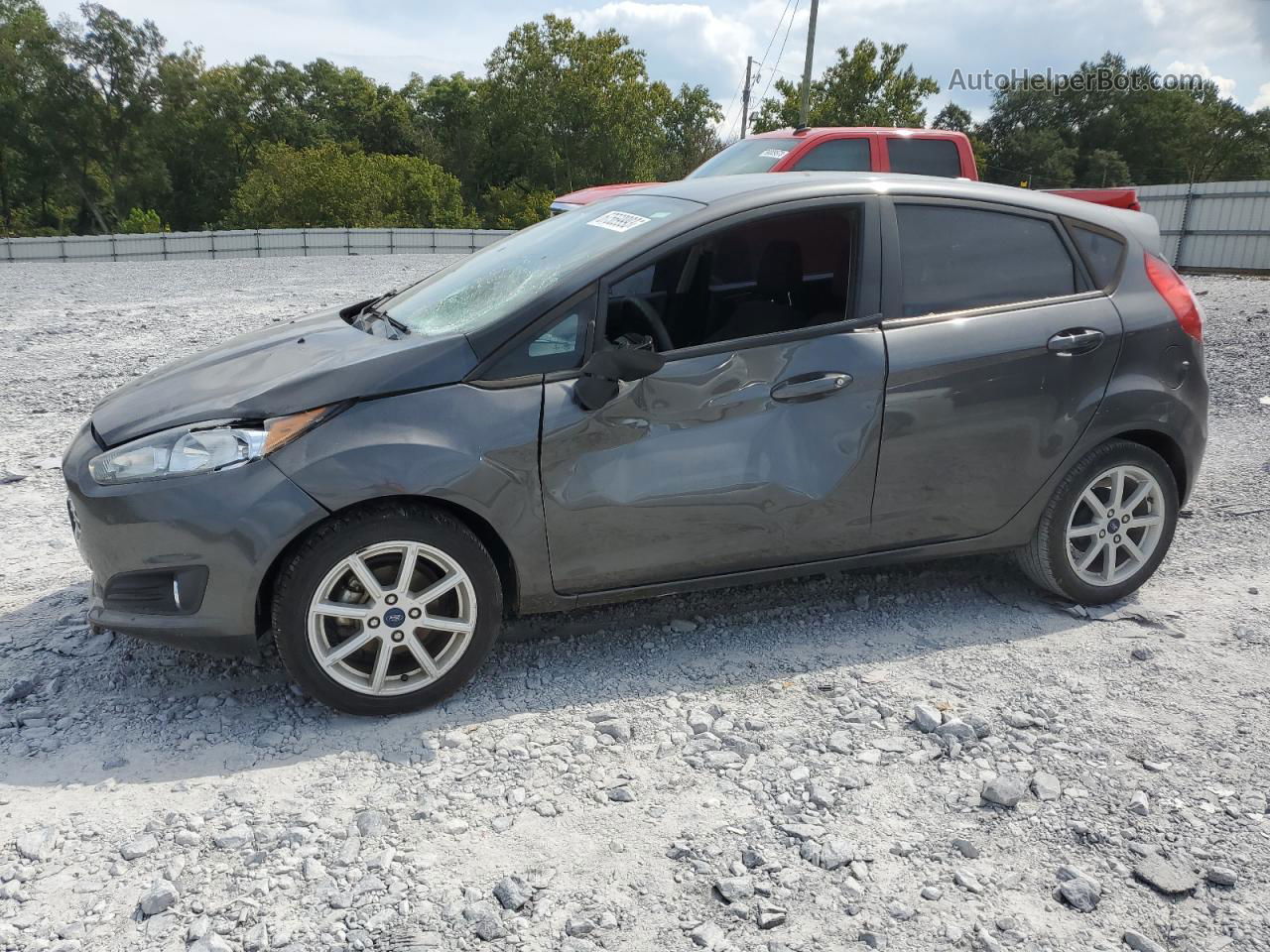 2019 Ford Fiesta Se Gray vin: 3FADP4EJ1KM106257