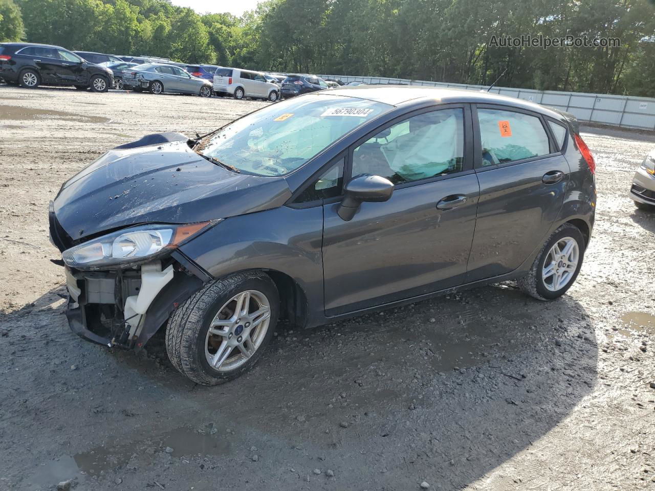 2017 Ford Fiesta Se Gray vin: 3FADP4EJ2HM167268