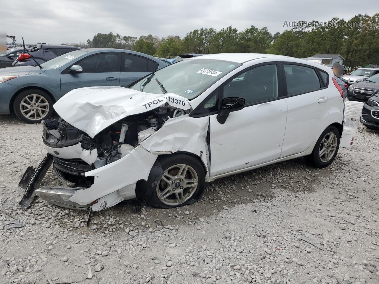 2019 Ford Fiesta Se White vin: 3FADP4EJ2KM109345