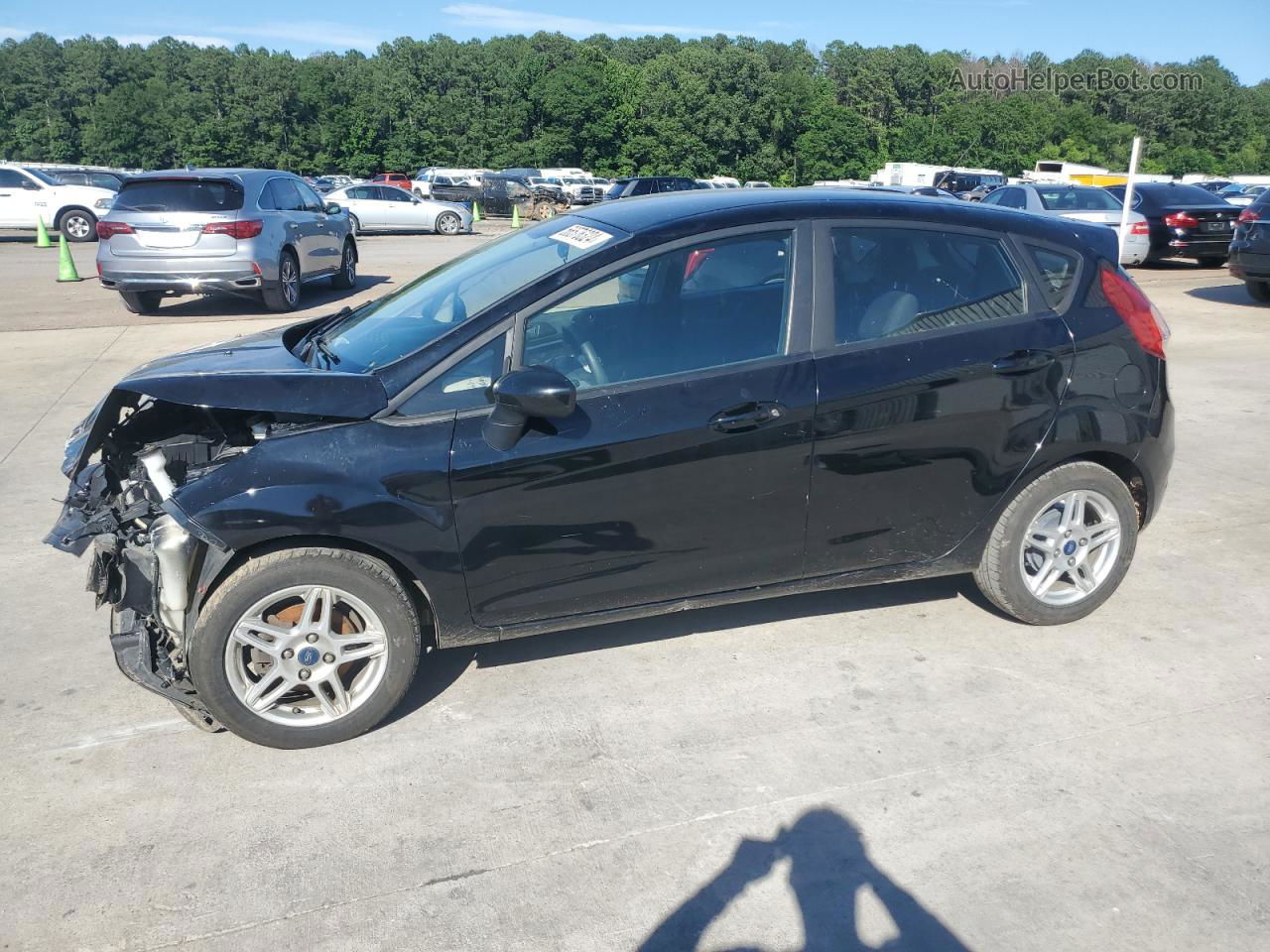 2019 Ford Fiesta Se Gray vin: 3FADP4EJ2KM120734