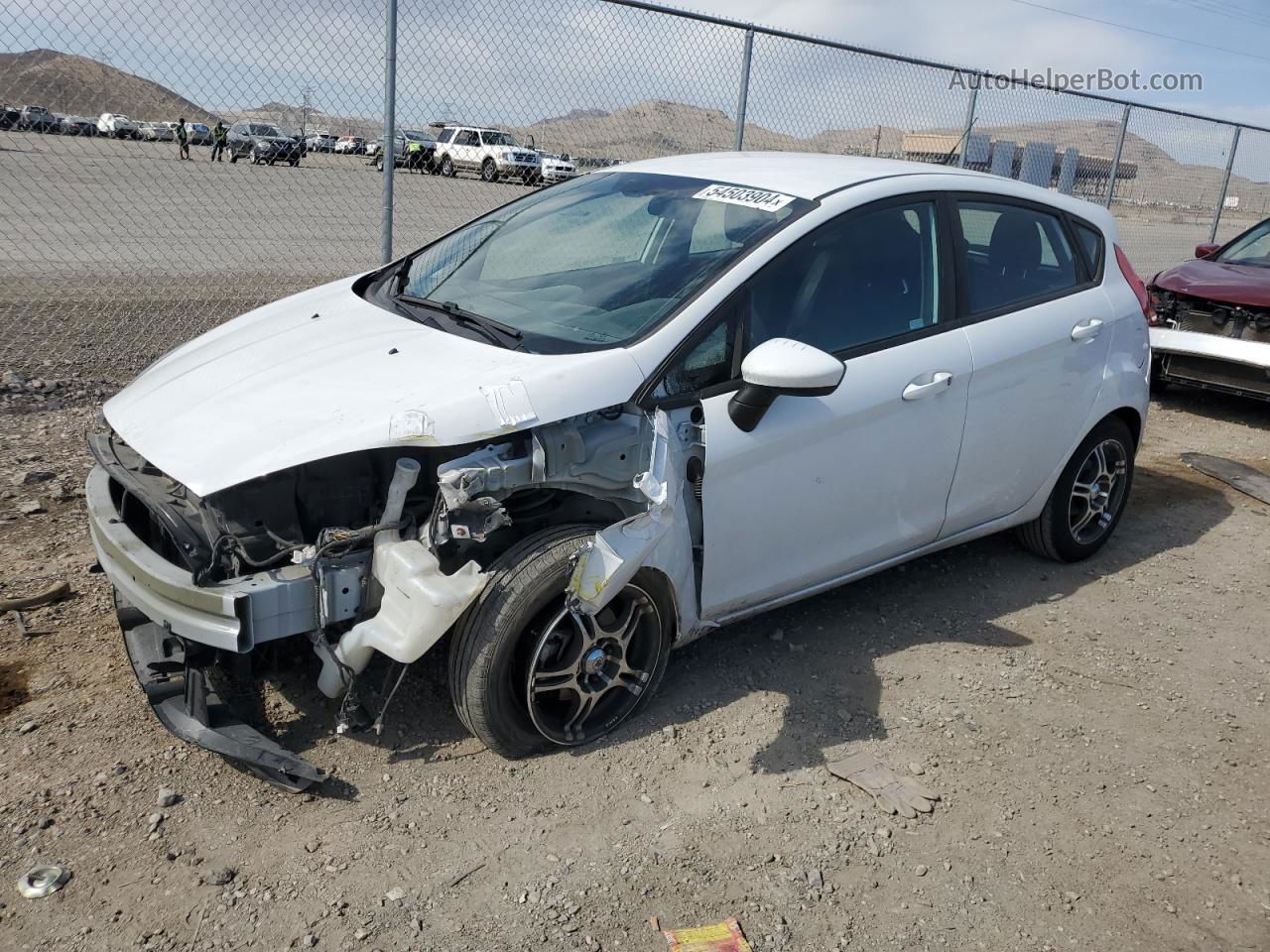 2019 Ford Fiesta Se White vin: 3FADP4EJ2KM163888