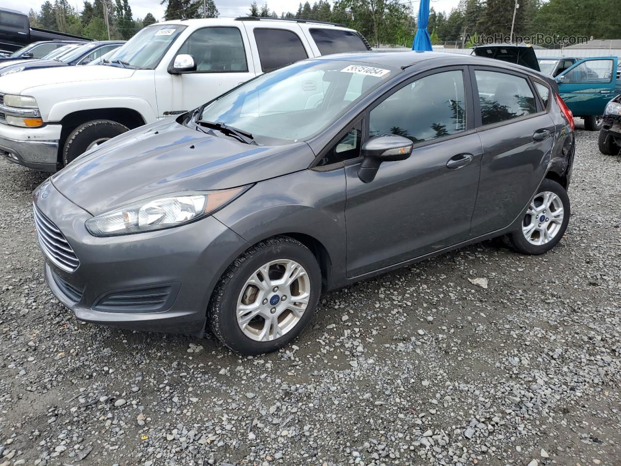 2016 Ford Fiesta Se Gray vin: 3FADP4EJ3GM112889