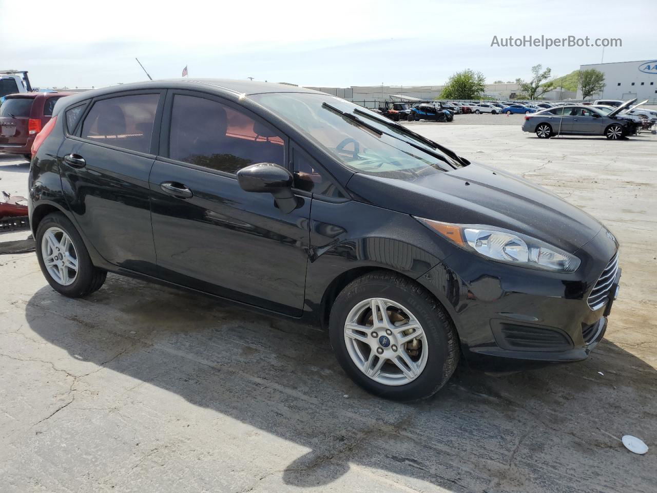 2019 Ford Fiesta Se Black vin: 3FADP4EJ3KM110679