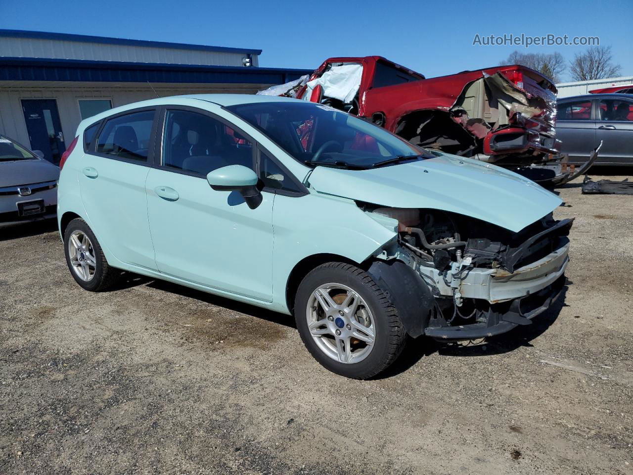 2019 Ford Fiesta Se Green vin: 3FADP4EJ3KM156352