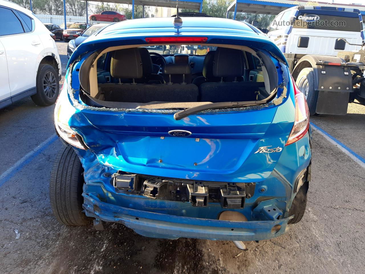 2015 Ford Fiesta Se Blue vin: 3FADP4EJ4FM203684