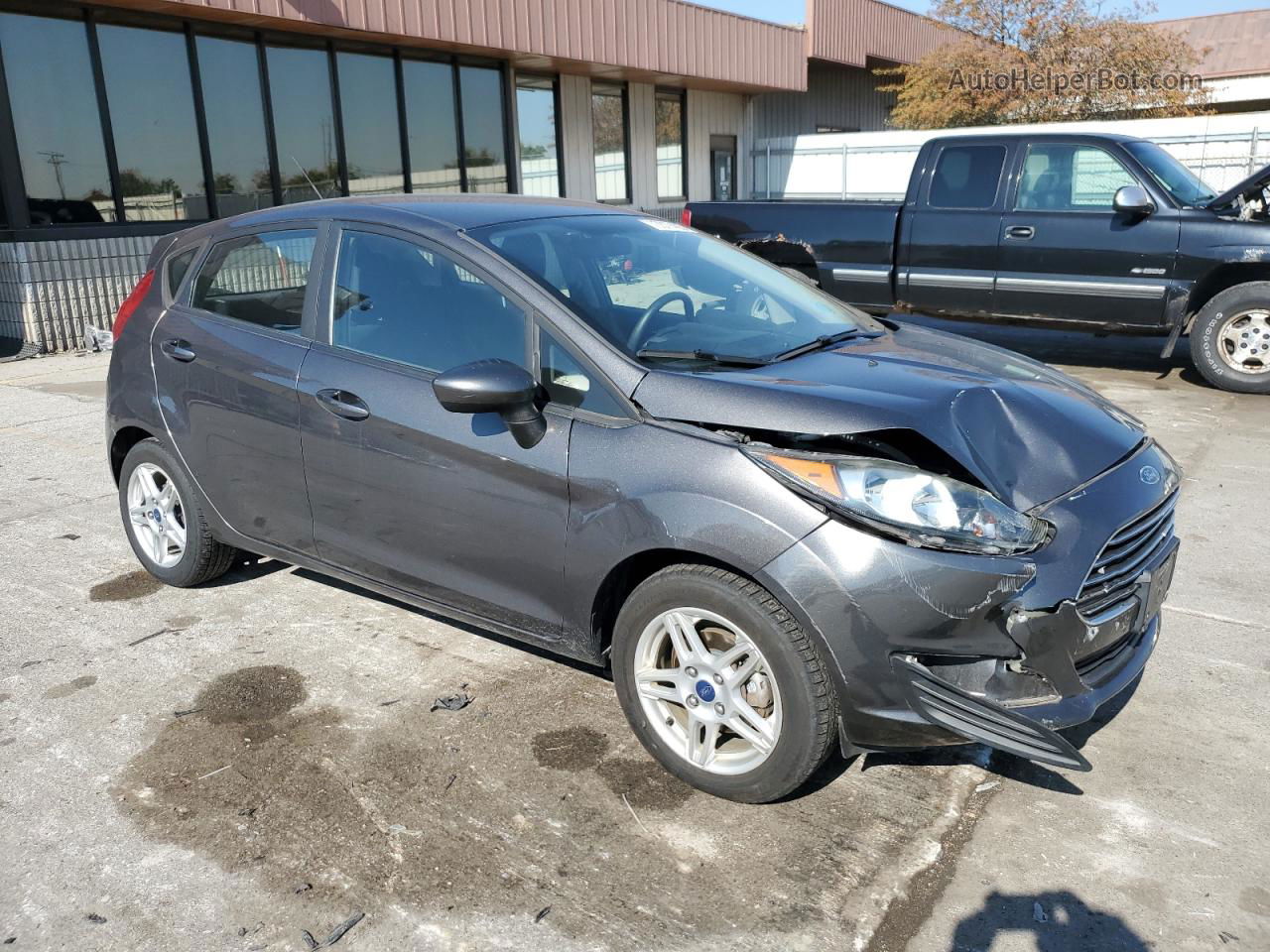 2017 Ford Fiesta Se Gray vin: 3FADP4EJ4HM145823