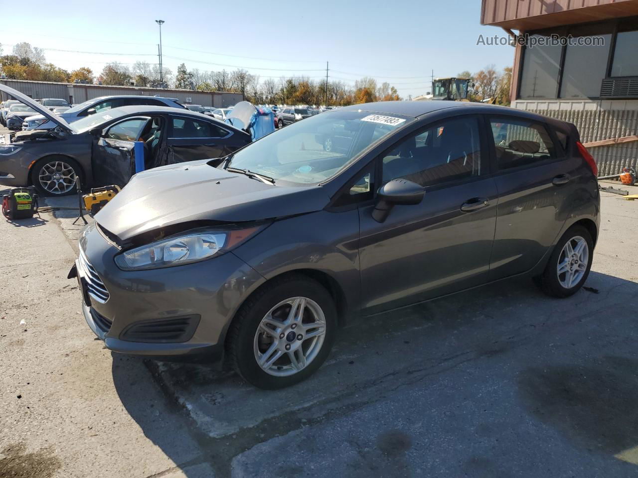 2017 Ford Fiesta Se Gray vin: 3FADP4EJ4HM145823