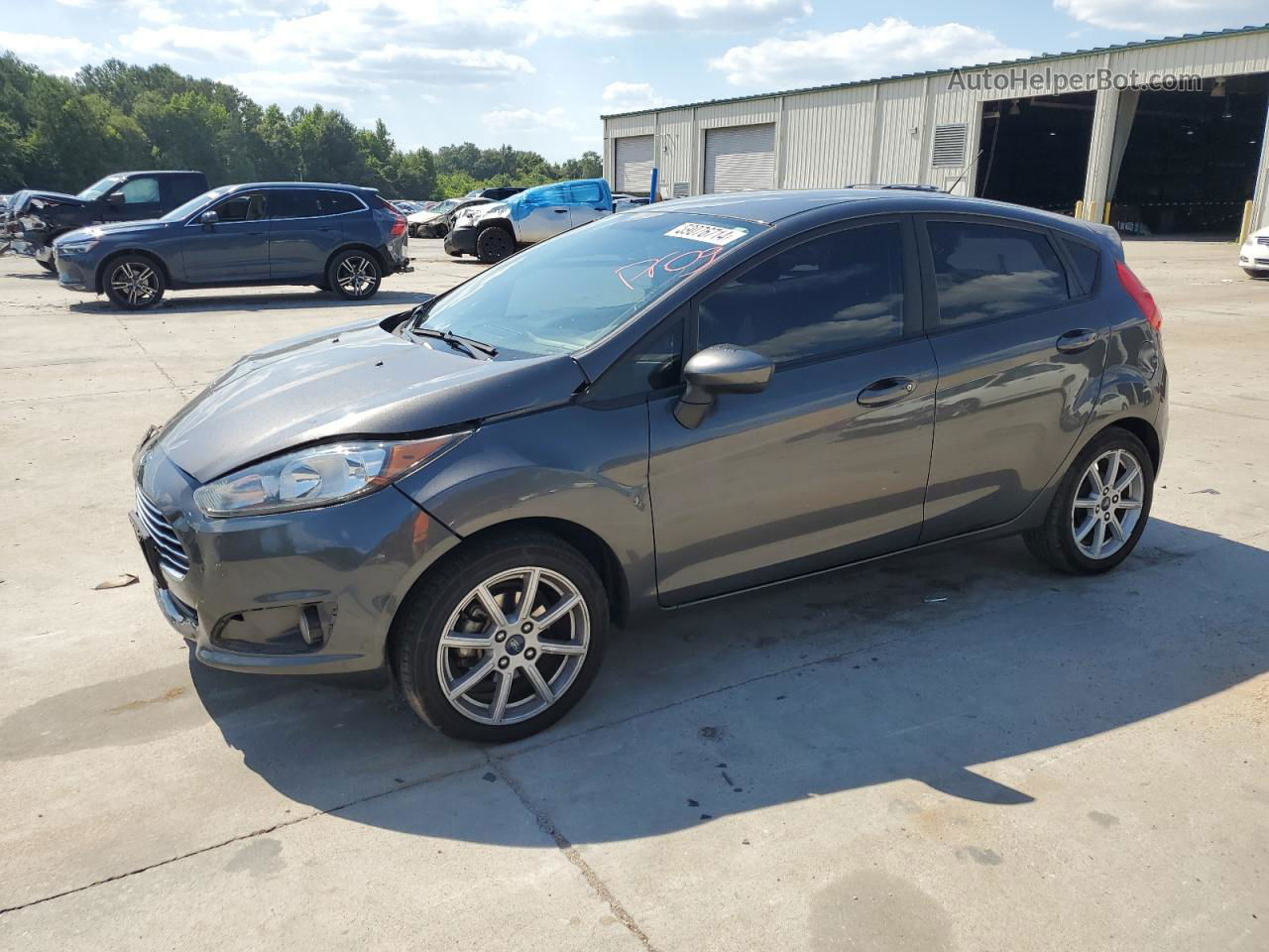 2019 Ford Fiesta Se Gray vin: 3FADP4EJ5KM106598