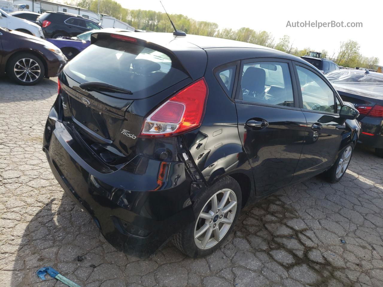 2019 Ford Fiesta Se Black vin: 3FADP4EJ5KM112188