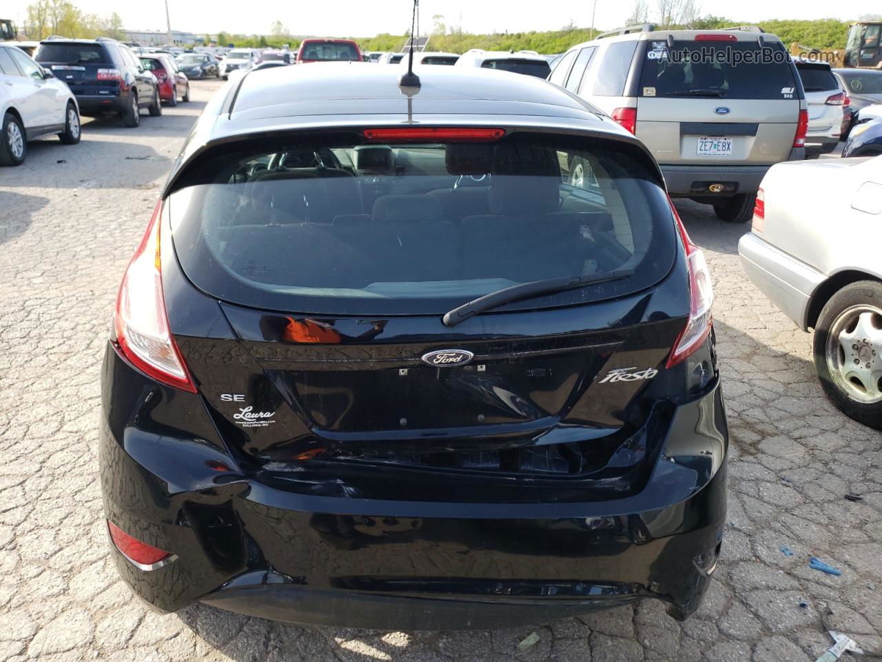 2019 Ford Fiesta Se Черный vin: 3FADP4EJ5KM112188