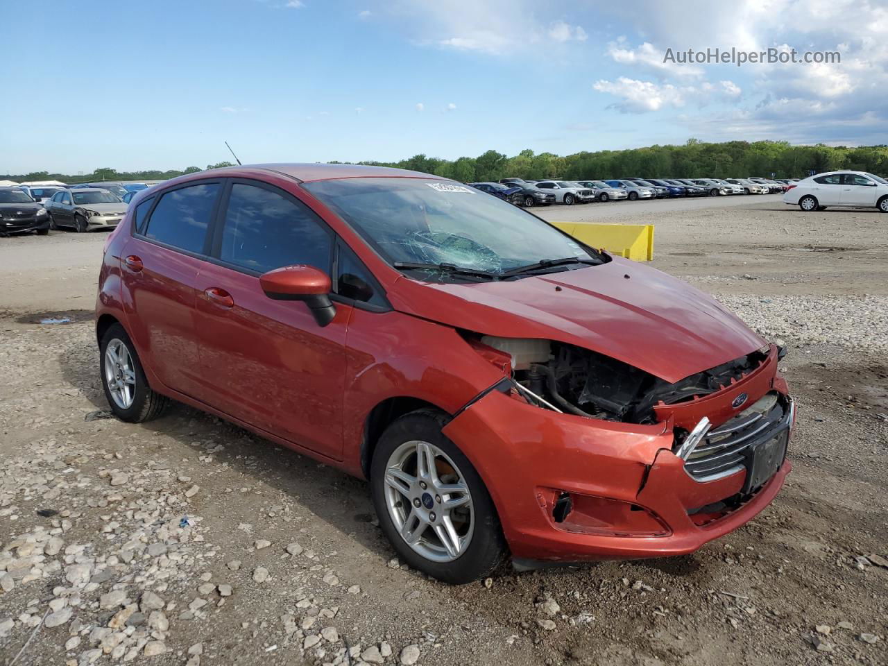 2019 Ford Fiesta Se Orange vin: 3FADP4EJ5KM163500