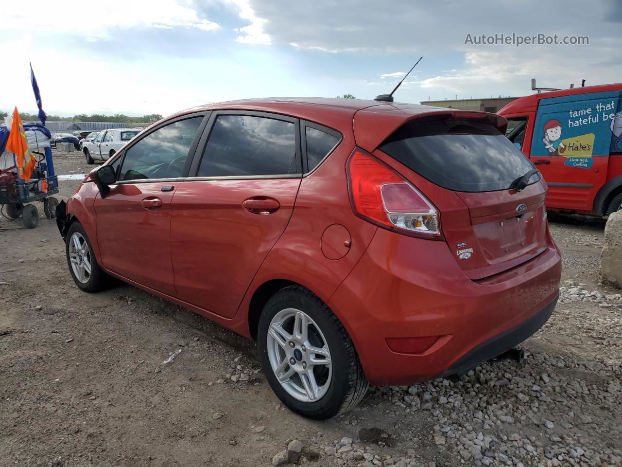 2019 Ford Fiesta Se Orange vin: 3FADP4EJ5KM163500