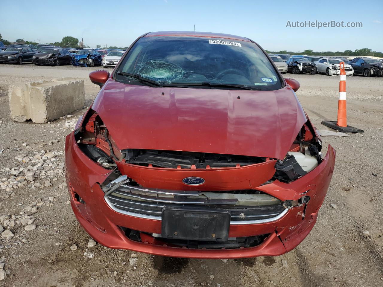 2019 Ford Fiesta Se Orange vin: 3FADP4EJ5KM163500