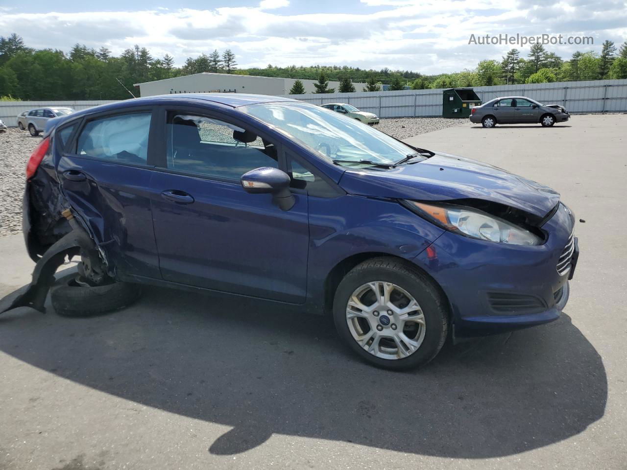 2016 Ford Fiesta Se Blue vin: 3FADP4EJ6GM160063