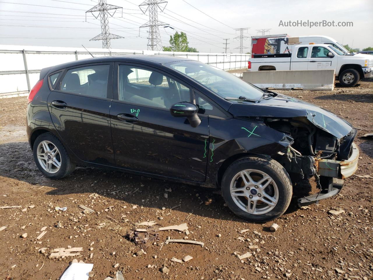 2017 Ford Fiesta Se Black vin: 3FADP4EJ6HM104805