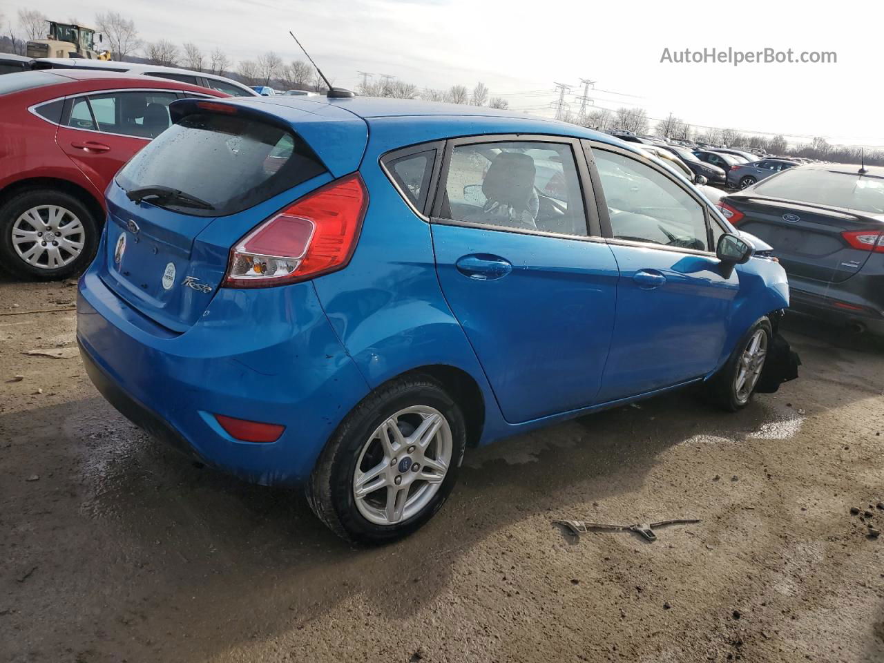 2017 Ford Fiesta Se Blue vin: 3FADP4EJ6HM155835