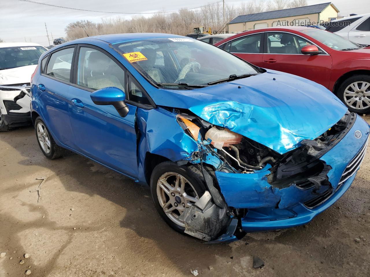 2017 Ford Fiesta Se Синий vin: 3FADP4EJ6HM155835