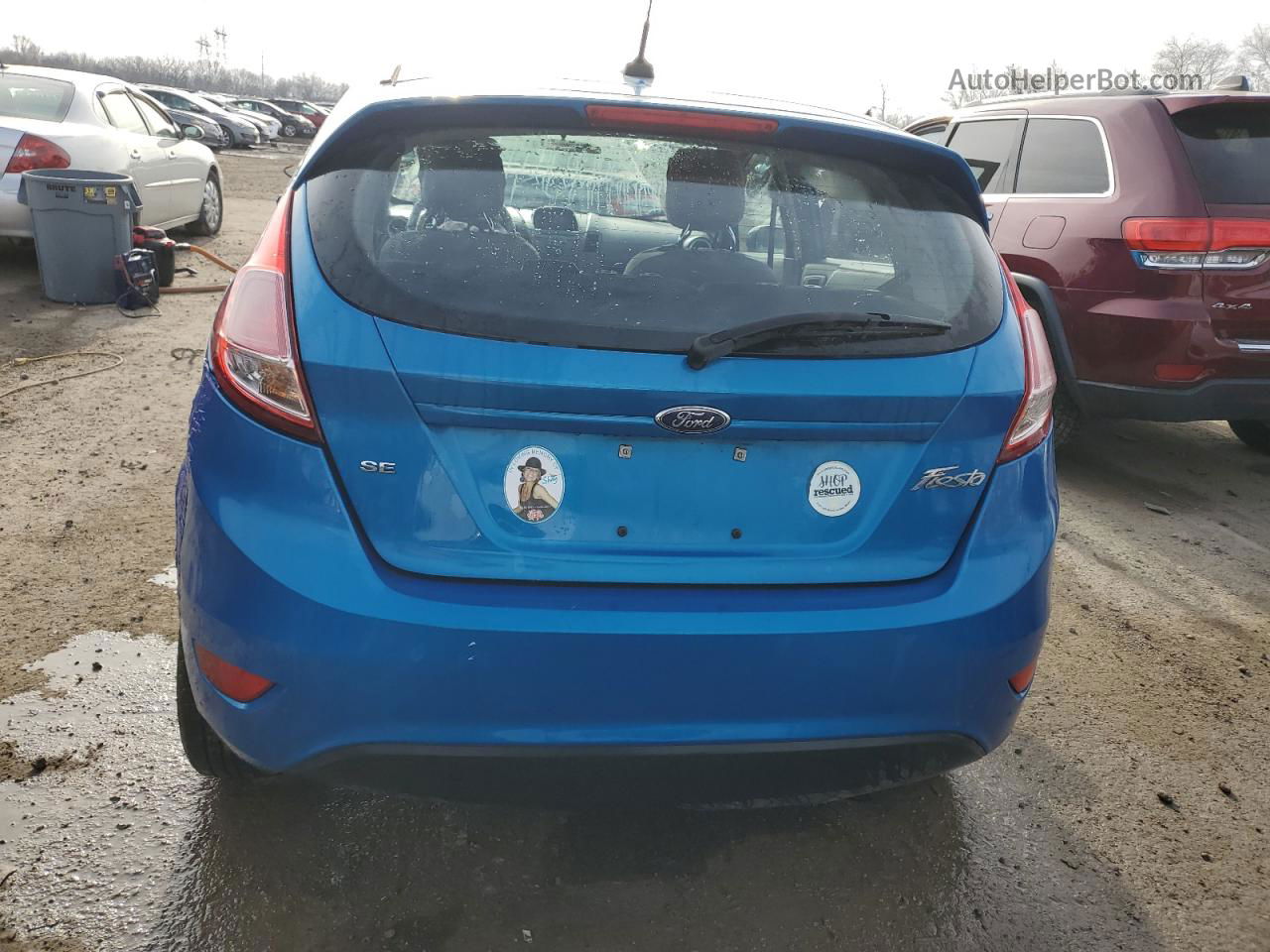 2017 Ford Fiesta Se Синий vin: 3FADP4EJ6HM155835