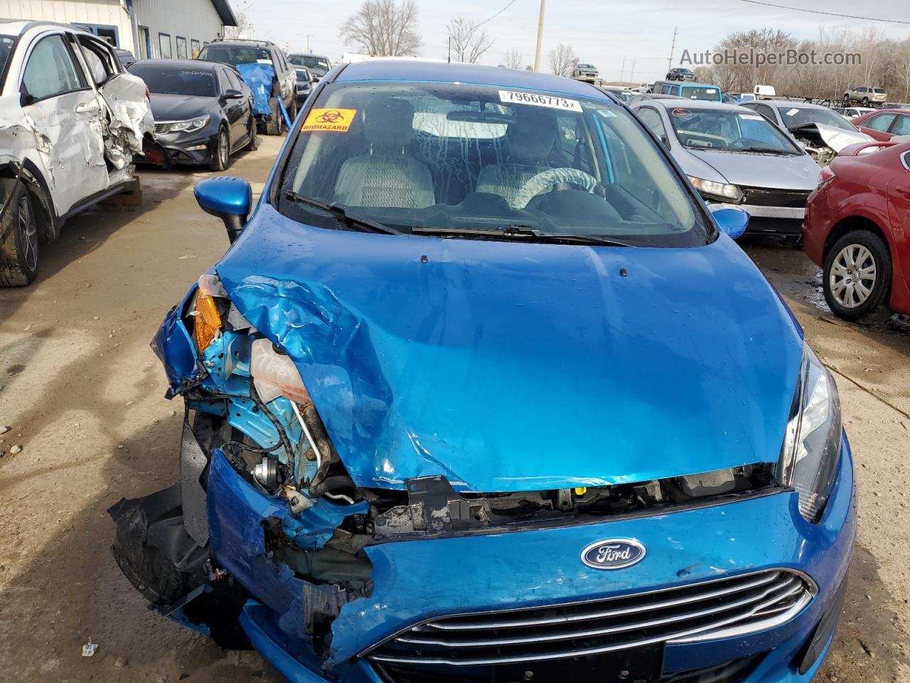 2017 Ford Fiesta Se Синий vin: 3FADP4EJ6HM155835