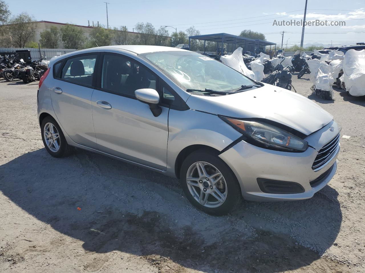 2019 Ford Fiesta Se Silver vin: 3FADP4EJ6KM157088