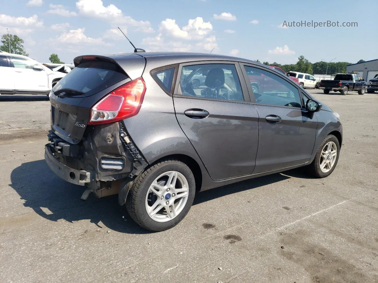 2017 Ford Fiesta Se Gray vin: 3FADP4EJ7HM145959