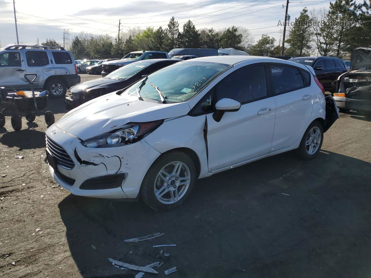 2017 Ford Fiesta Se White vin: 3FADP4EJ7HM170263