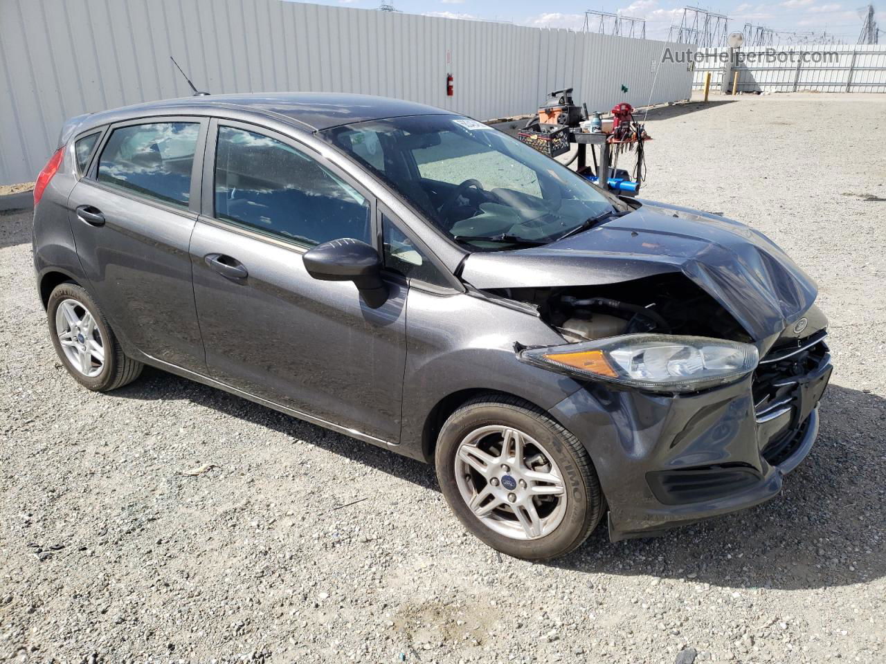 2017 Ford Fiesta Se Gray vin: 3FADP4EJ7HM172028