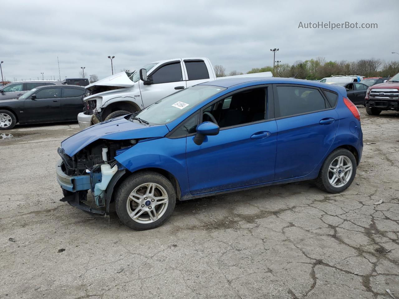 2019 Ford Fiesta Se Синий vin: 3FADP4EJ7KM139649