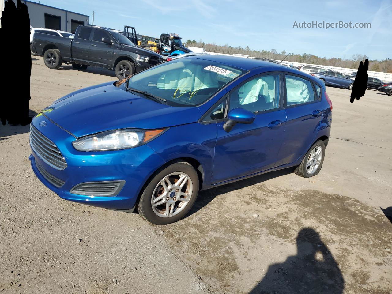 2019 Ford Fiesta Se Blue vin: 3FADP4EJ7KM155236