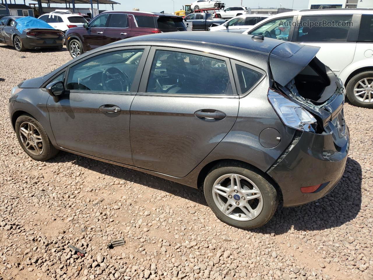 2019 Ford Fiesta Se Gray vin: 3FADP4EJ7KM157021