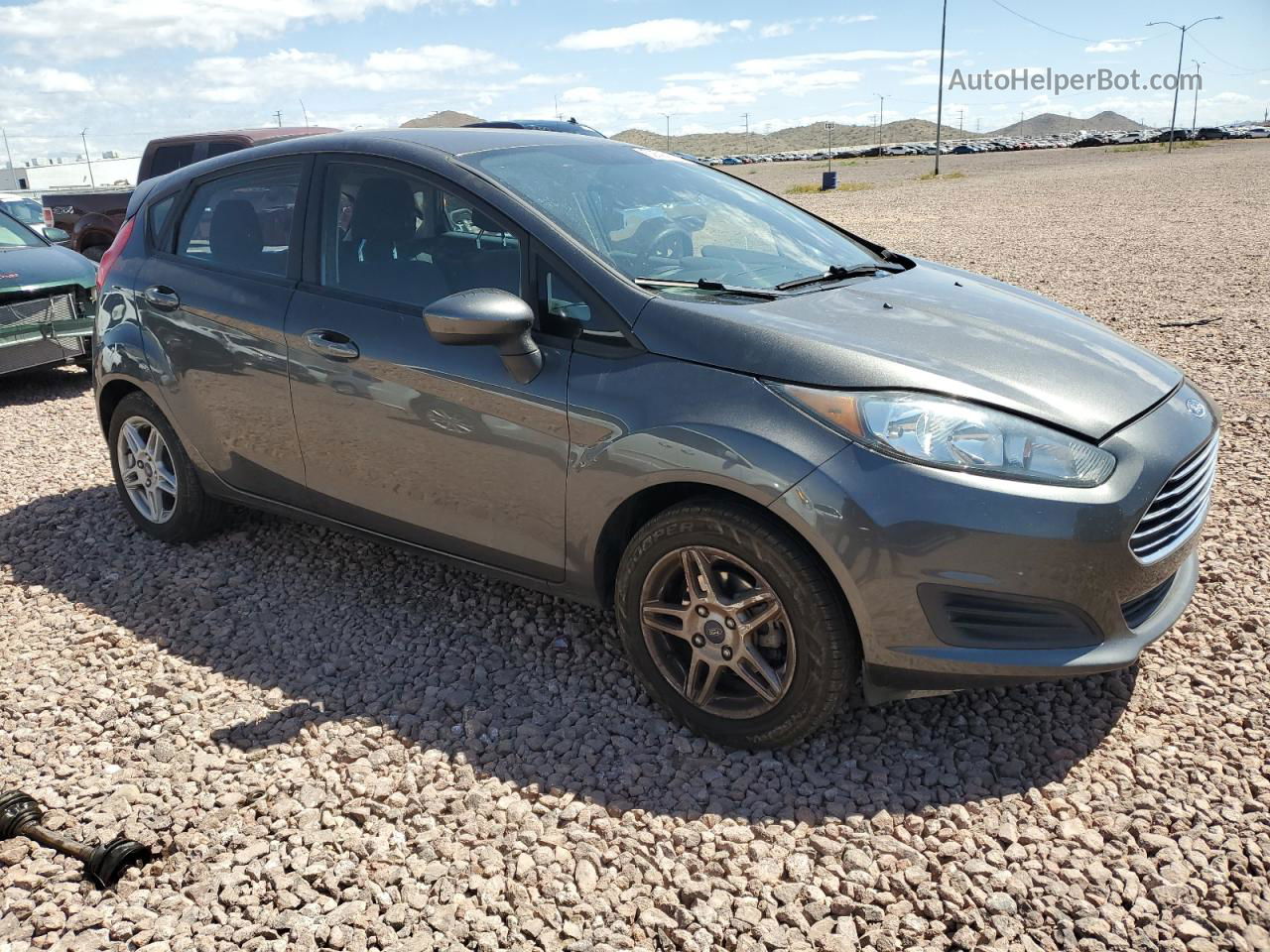 2019 Ford Fiesta Se Gray vin: 3FADP4EJ7KM157021
