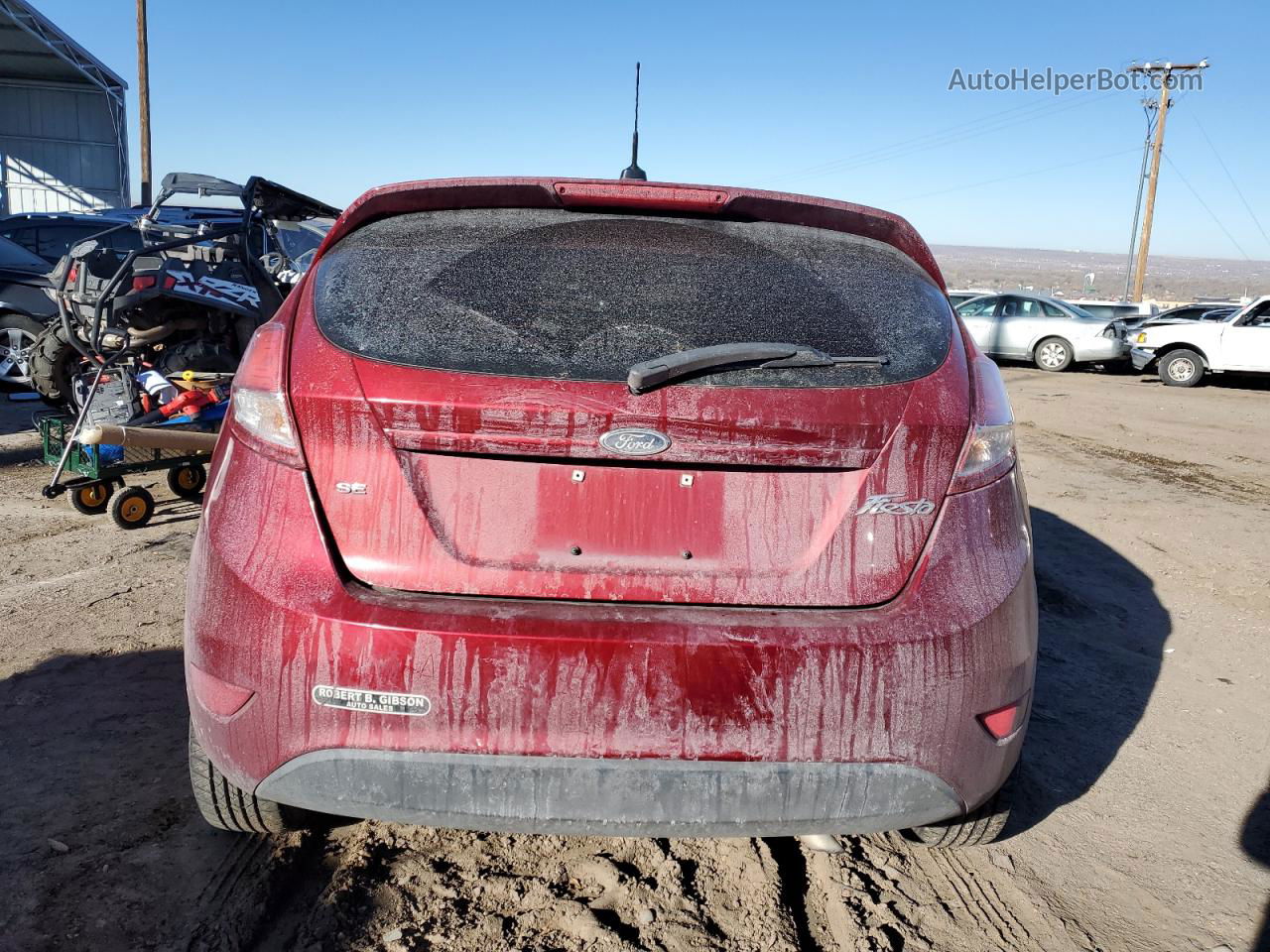 2017 Ford Fiesta Se Maroon vin: 3FADP4EJ8HM112906