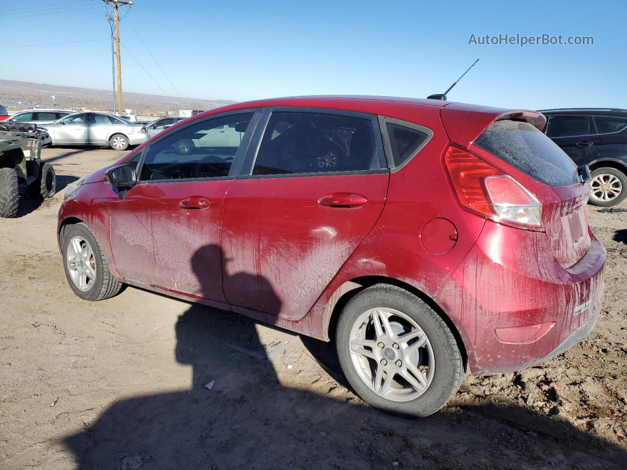 2017 Ford Fiesta Se Maroon vin: 3FADP4EJ8HM112906