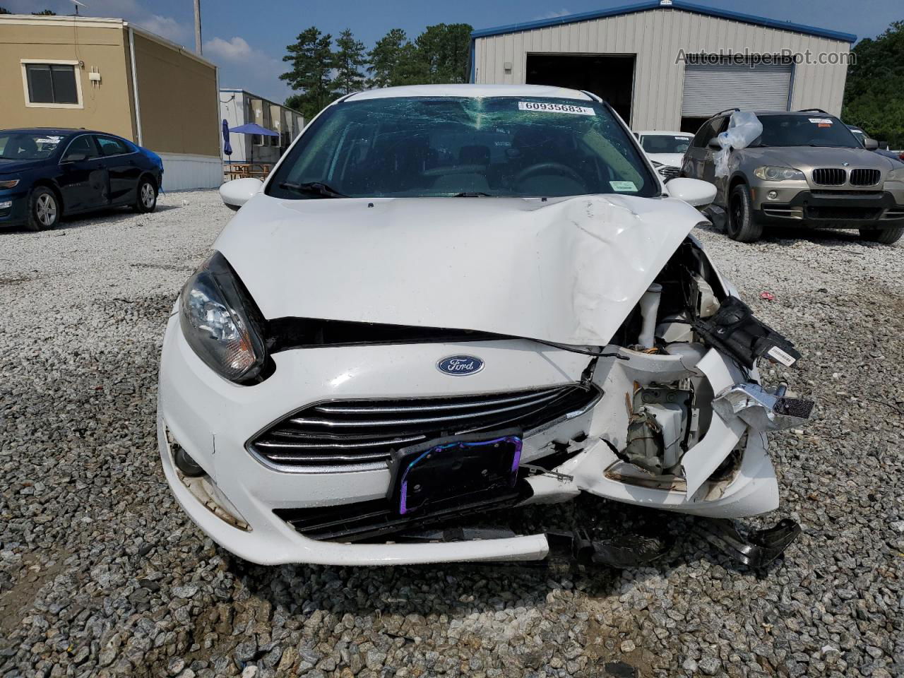 2019 Ford Fiesta Se White vin: 3FADP4EJ8KM106207