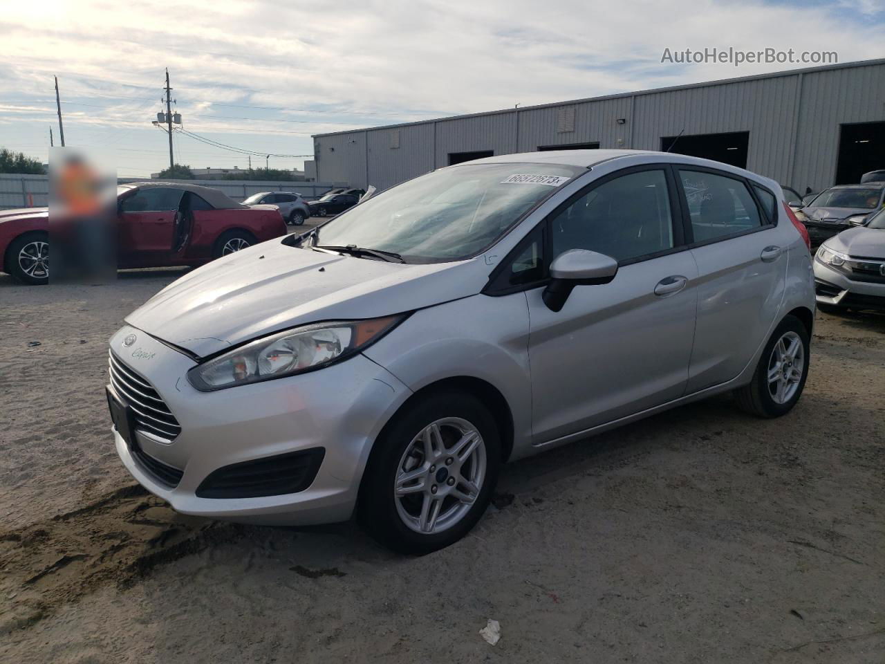 2019 Ford Fiesta Se Silver vin: 3FADP4EJ8KM158985