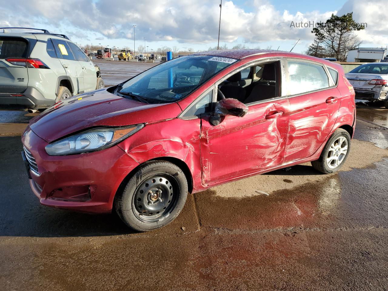 2016 Ford Fiesta Se Maroon vin: 3FADP4EJ9GM136825