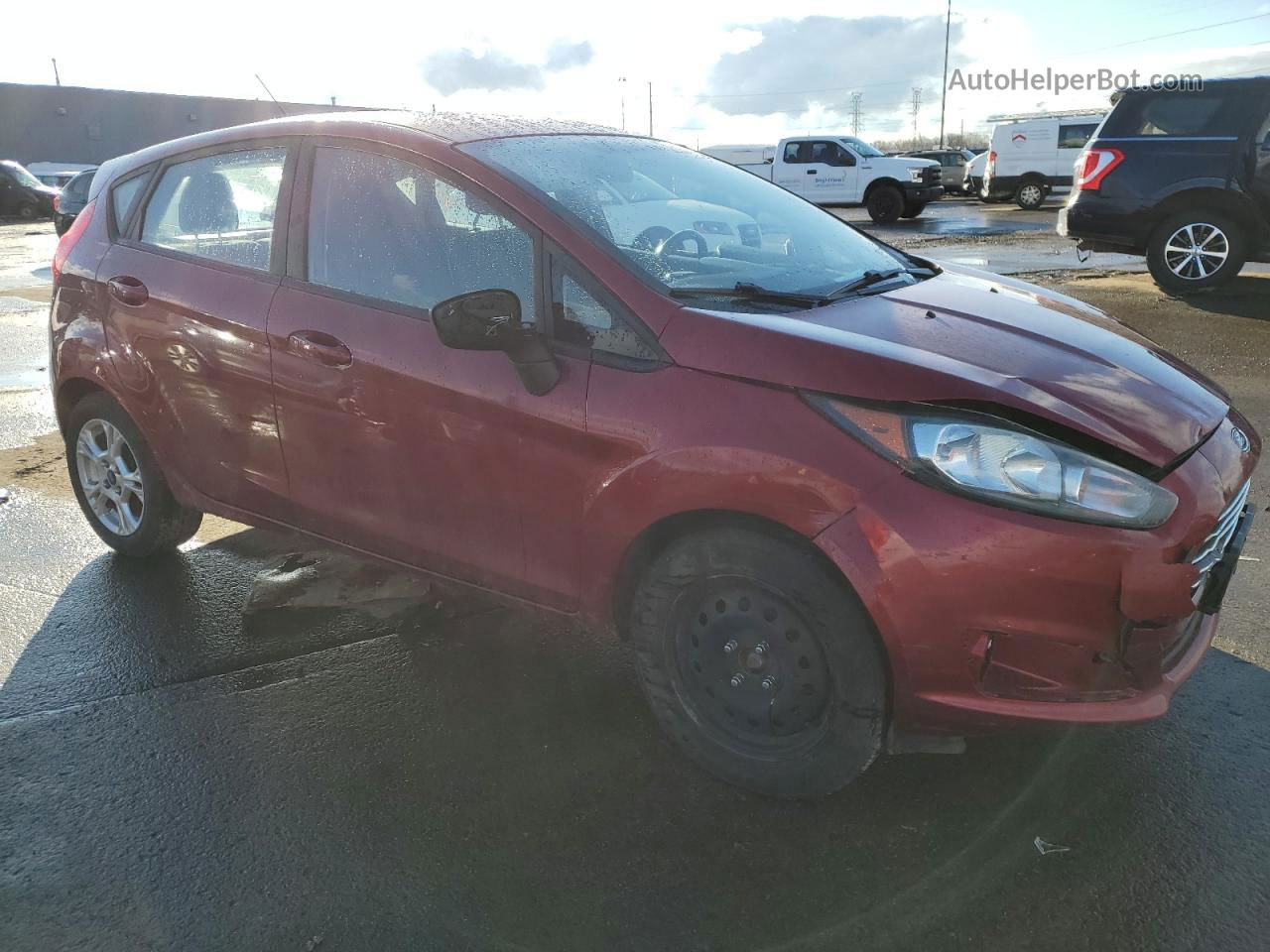 2016 Ford Fiesta Se Maroon vin: 3FADP4EJ9GM136825