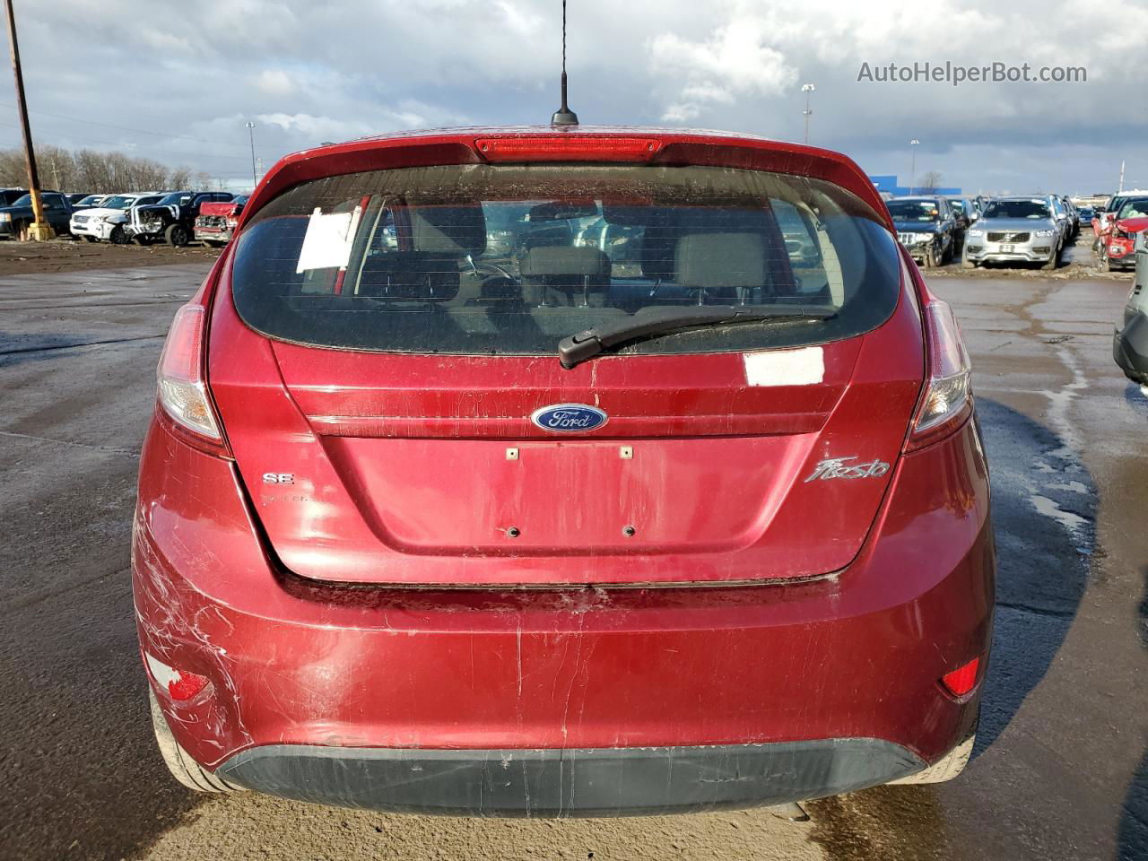 2016 Ford Fiesta Se Maroon vin: 3FADP4EJ9GM136825