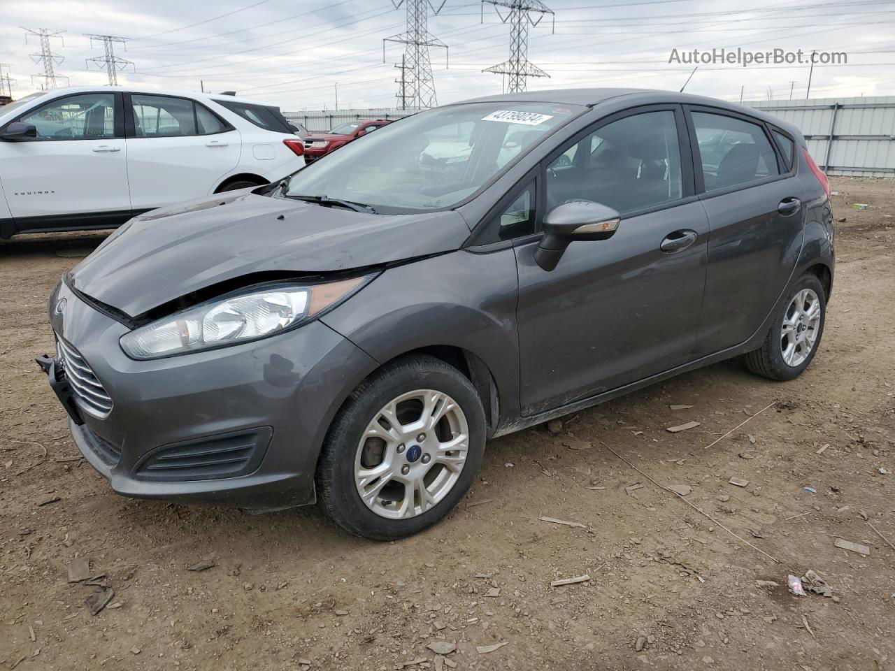 2016 Ford Fiesta Se Серый vin: 3FADP4EJ9GM138252