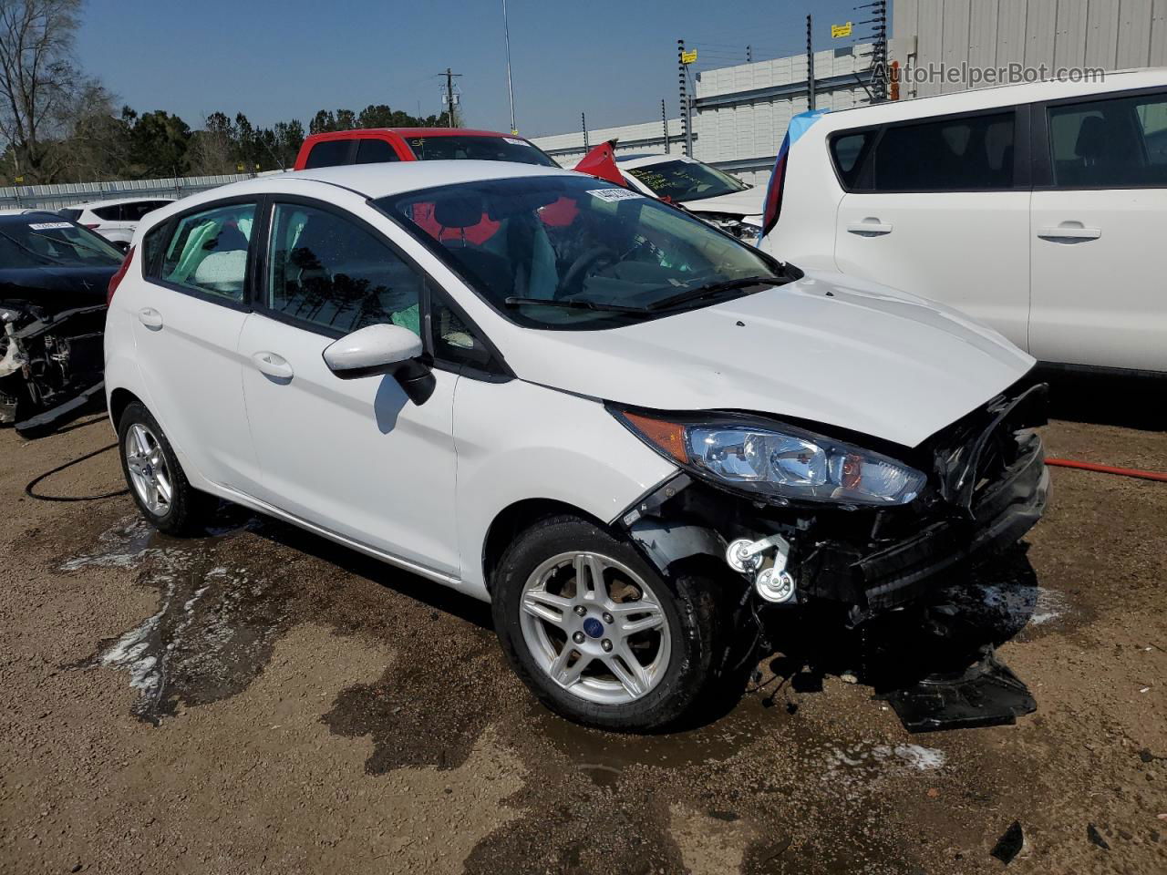 2017 Ford Fiesta Se White vin: 3FADP4EJ9HM132081