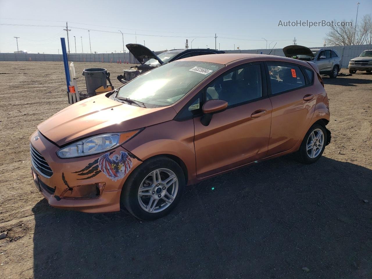 2017 Ford Fiesta Se Orange vin: 3FADP4EJ9HM171866