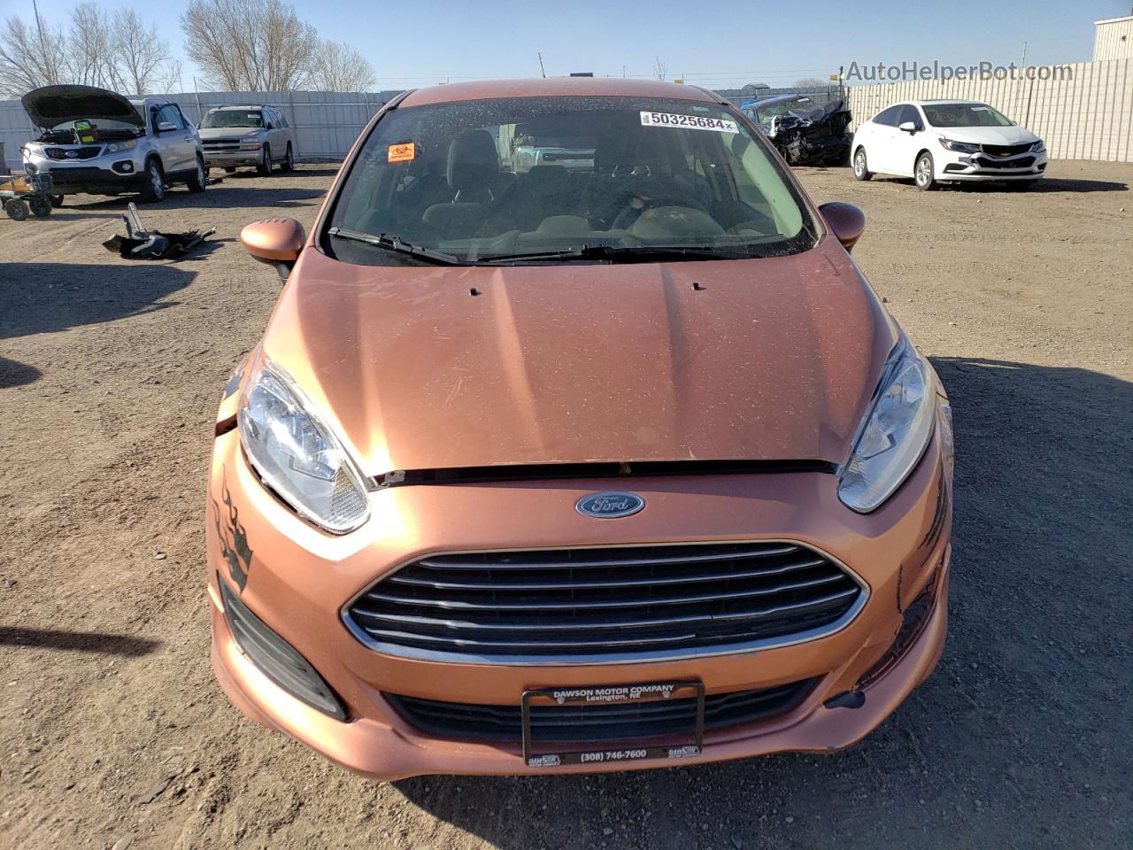 2017 Ford Fiesta Se Orange vin: 3FADP4EJ9HM171866