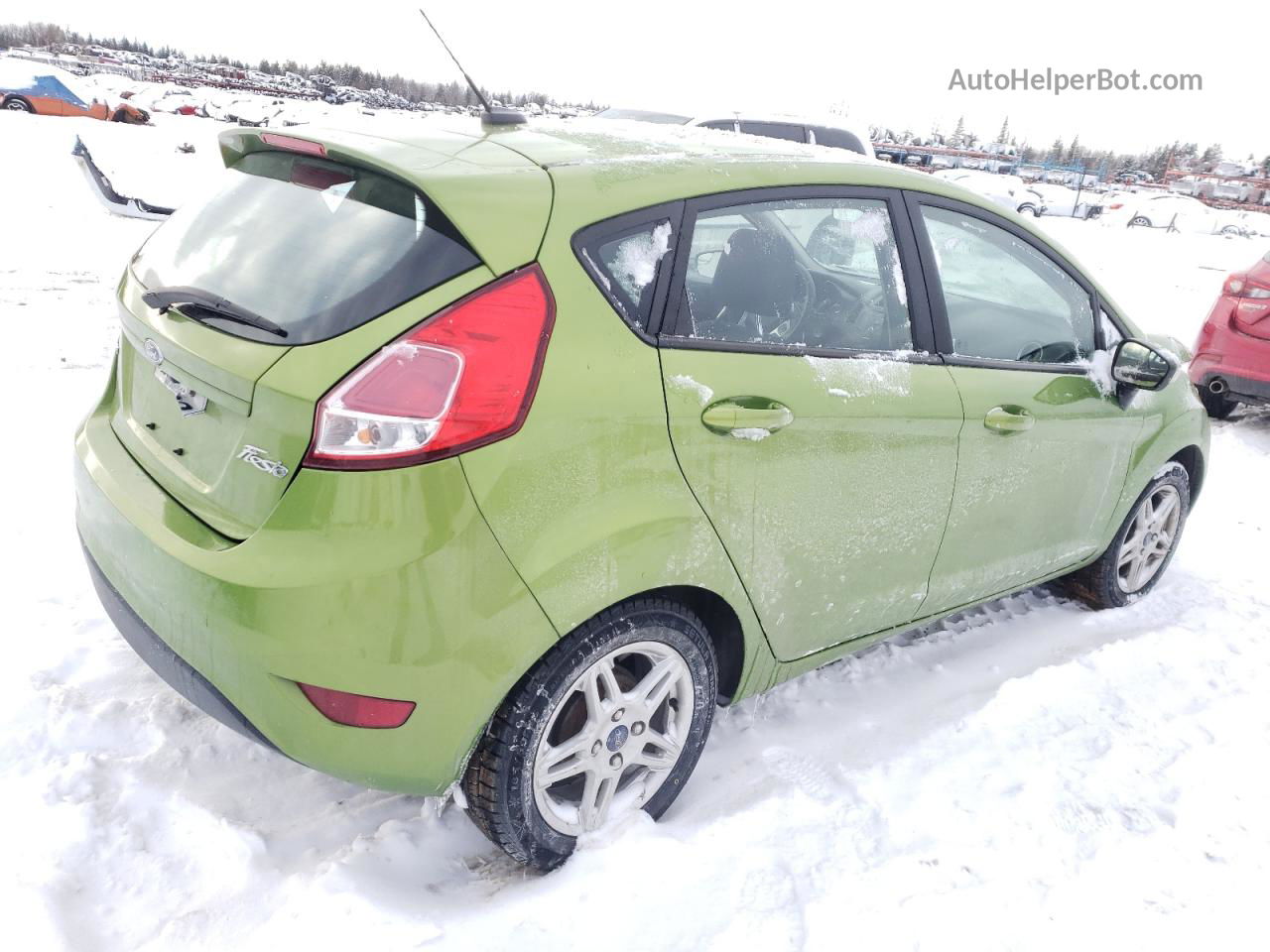 2019 Ford Fiesta Se Green vin: 3FADP4EJ9KM125221