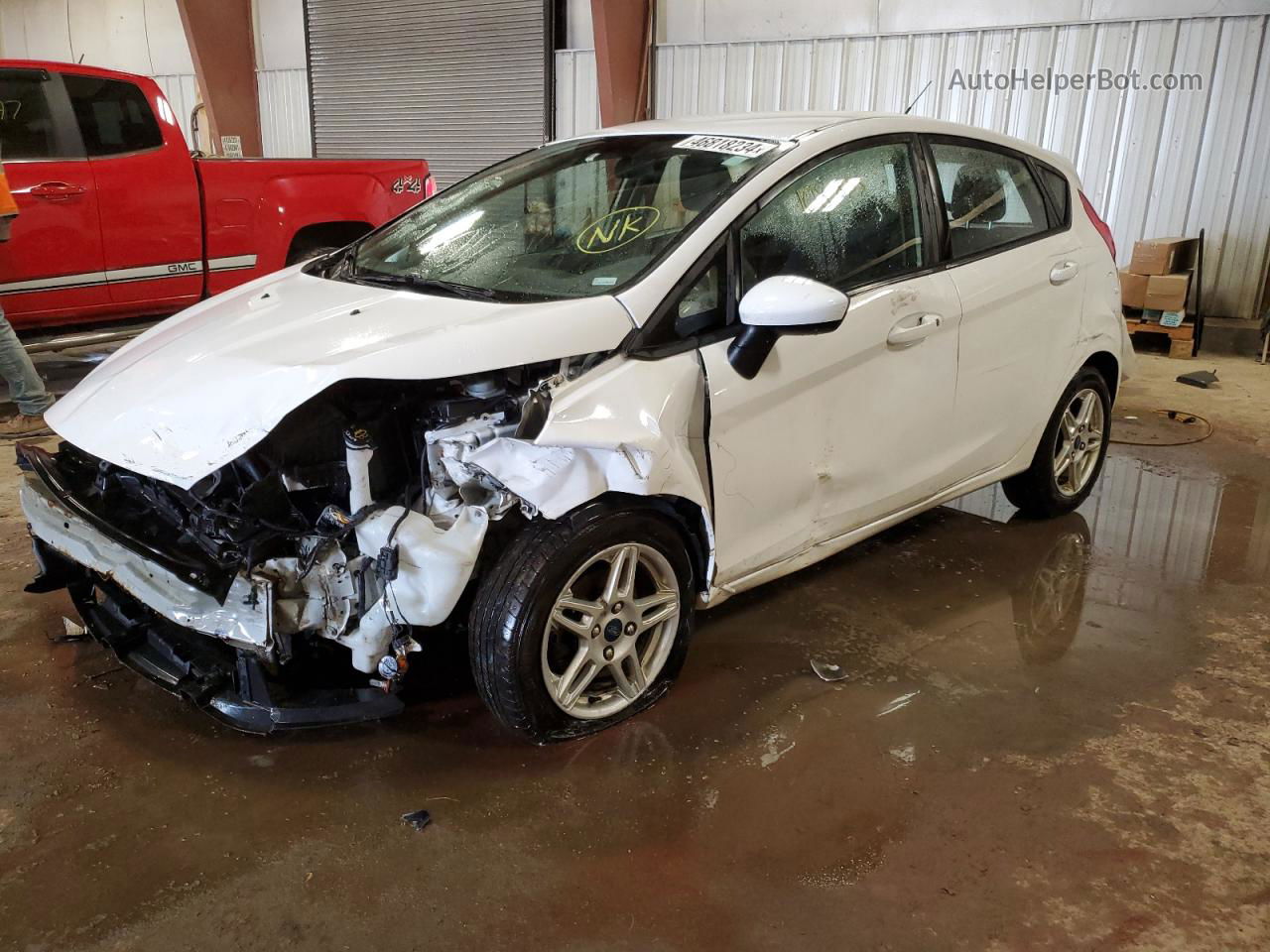 2019 Ford Fiesta Se White vin: 3FADP4EJ9KM142892