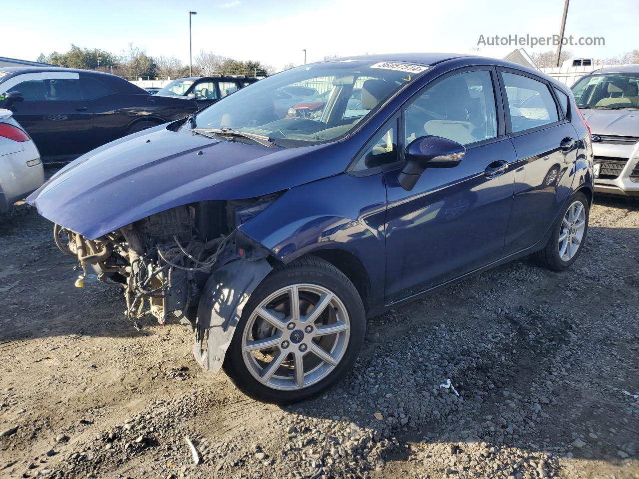 2016 Ford Fiesta Se Blue vin: 3FADP4EJXGM123565